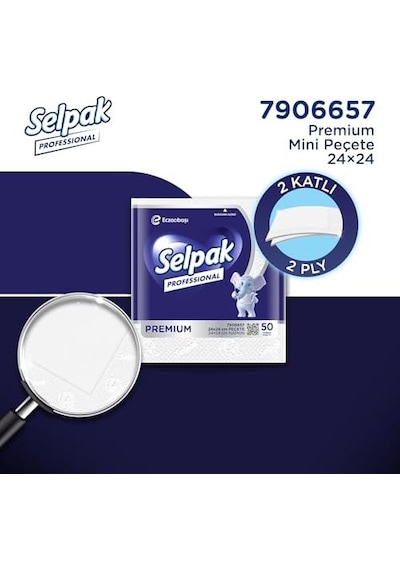 Professional Peçete Mini 50 Yaprak 24&apos Lü