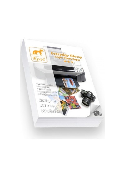 Rovi Everyday Parlak Fotoğraf Kağıdı - 200Gsm - 50Yp - A3