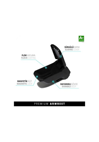 Cross Auto Accessorıes Dacia Duster 2009-2018 İle Uyumlu Çelik Ayaklı Kolçak, Kol Dayama - A+ Kalite Abs Malzeme Si