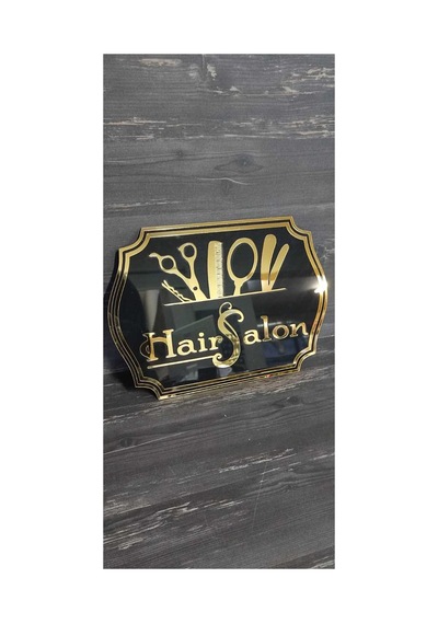 Pleksi Kabartmalı Kapı İsimliği Hair Salon 1 Adet