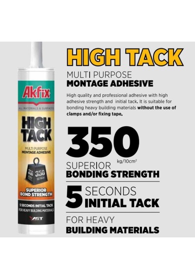 Akfix High Tack 290 Ml Beyaz Genel Amaçlı Montaj Yapıştırıcı
