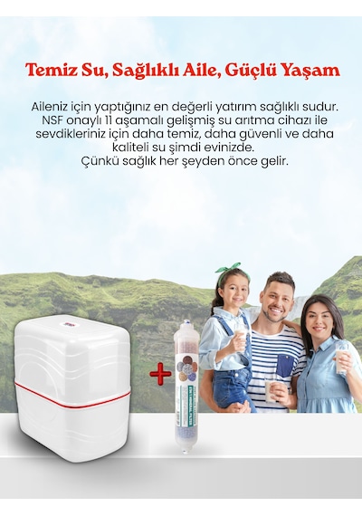Nsf Onaylı 11 Aşamalı 9l Su Arıtma Cihazı- Beyaz Su Arıtma Cihazı 11 Aşamalı