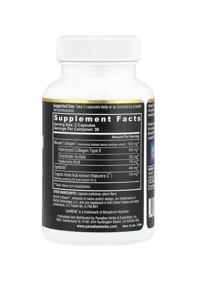 Paradise Herbs, Collagen Extreme With Biocell Collagen , Optimsm & Nature's C , 60 Capsules