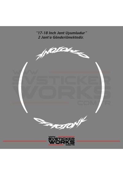 Cfmoto Nk Jant Sticker Motosiklet Jant Sticker Set Ay Modeli Beyaz