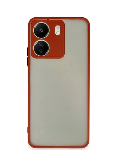 Newface - 238 - Xiaomi Redmi 13c Kılıf Montreal Silikon Kapak - Edntrend - - Kırmızı