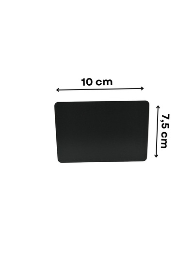 10 Adet Silinebilir A7 Karatahta Siyah Etiket 10 x 7,5 CM Yapışkanlı