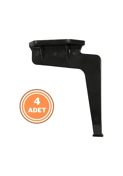 4 Adet Kaz Lüks Mobilya Koltuk Çekyat Ayağı Metal Siyah 17 Cm