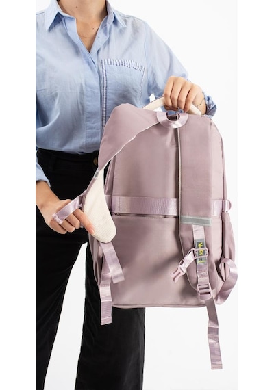 Ventis Unisex Okul Çantası Ortaokul Lise Sırt Çantası 43 30 Cm Su Geçirmez Kumaş Çok Cepli Vnt5-d Pembe