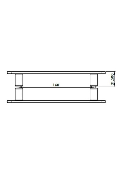 Tr Ayrıntıshop Metal Zamak Krom Parlak Cam Kapı Kulp 16cm Lik