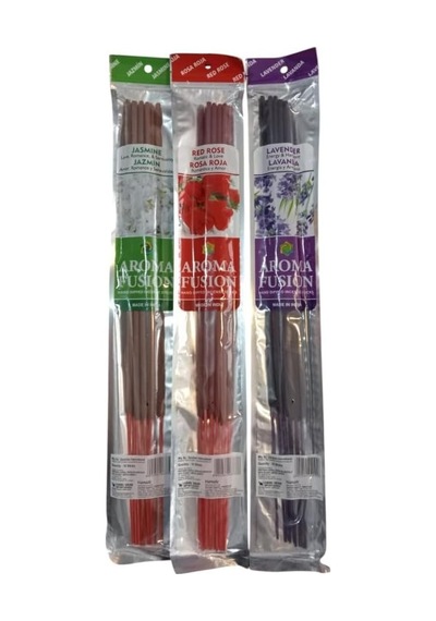 Aroma Fusion 30 Adet Organik Çubuk Tütsü 3 Paket 50 Cm - 3 Saat Yanma Süresi Jasmine - Red R