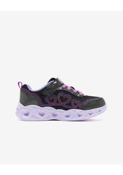 Skechers Heart Lıghts Büyük Kız Çocuk Siyah Işıklı Spor Ayakkabı 303736l Bkmt