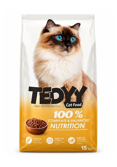 Teddy Aldut Yetişkin Tavuklu Kedi Maması 15kg