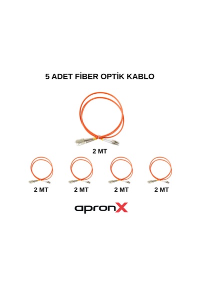 2 Metre Sc-lc Mm Om2 50/125 Dx Patch Kablo Patch Cord 5 Adet