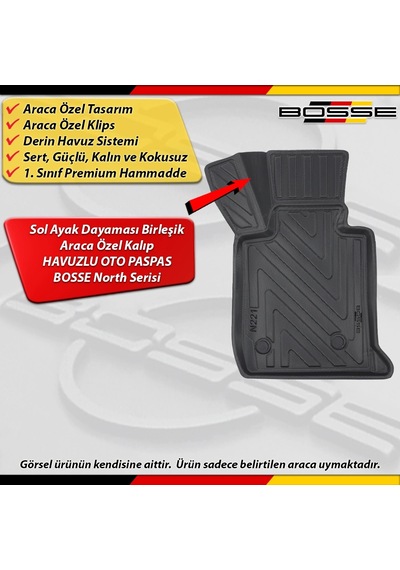 Bmw 3 Serisi E91 Paspas Araca Özel Touring 2004-2013 Derin Havuzlu Bosse North Serisi