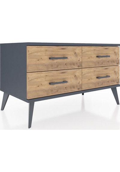 Hyperion Şifonyer 4 Raflı 88x44x48 Antrasit-antrasit/çam Antrasit/çam Hyperion Şifonyer 4 Raflı 88x44x48 Antrasit-antrasit/çam Antrasit/çam
