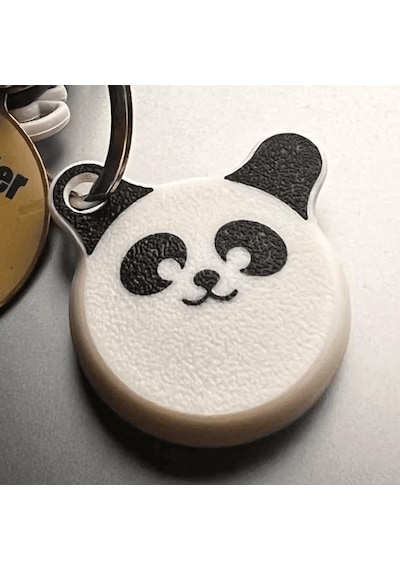 Panda Temalı Kılıf Anahtarlık Airtag İle Uyumlu Tek Yüzlü