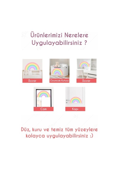 MSticker Batan Güneş Ve Kuşlar Çocuk Bebek Odası Sticker Seti