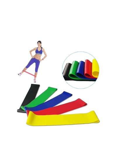 3'lü Set Aerobik Band Latex Aerobik Bandı Pilates Yoga Lastiği