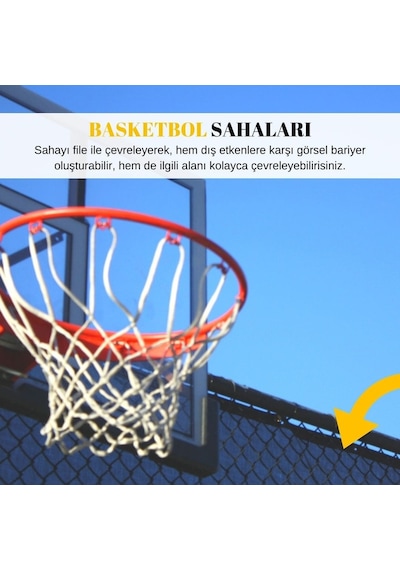 %75'Lik Spor Alanları Filesi-Koyu Yeşil |Premium Şerit Halka