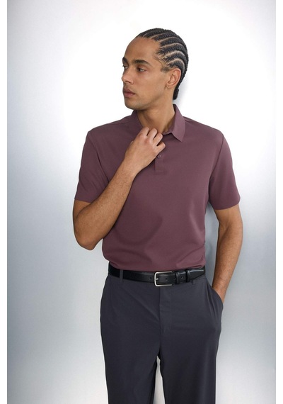 Defacto Standart Fıt Polo Yaka Sporcu Kısa Kollu Polo Tişört E9351ax26spbr475 Bordo-br475