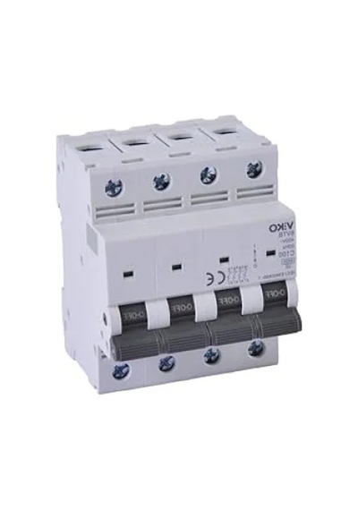 6ka C Tipi 4 Kutup Otomatik Sigorta 100a