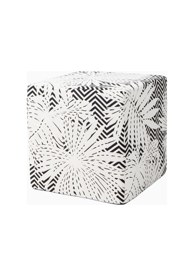 Missoni Ombre Floral Kare Puf, Siyah-beyaz Italyan Tasarımı
