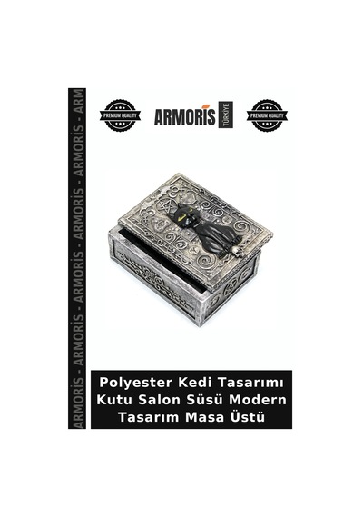 Polyester Kedi Tasarımı Kutu Salon Süsü Modern Tasarım Masa Üstü