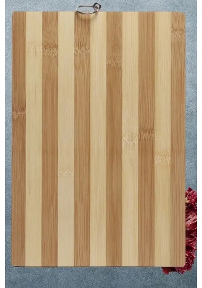 Bambu Kesim Tahtası Ahşap Kesim Panosu 22x32 Cm Orta Boy Kahve