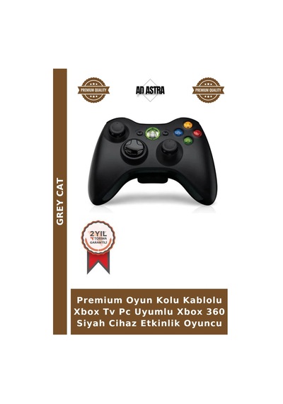 Premium Oyun Kolu Kablolu Xbox Tv Pc Uyumlu Xbox 360 Siyah Cihaz Etkinlik Oyuncu