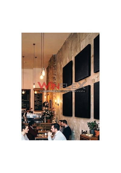60x60cm - Akustik Kumaş Kaplı Panel Siyah