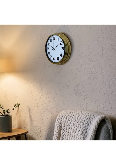Aurelia Gold 40 Cm Metal Duvar Saati Çok Renkli