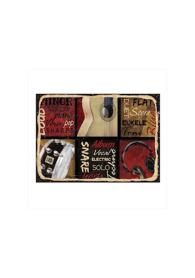 Bedeko Müzik Temalı Hediyelik Ahşap Tablo 25 Cm X 35 Cm