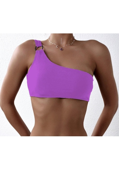 Deep Beach Halkalı Tek Omuzlu Bikini Üstü Db20010bu 001