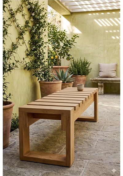 Amalia Bench Naturel Bank 30x100 Ham Ladin Ağacı Ahşap