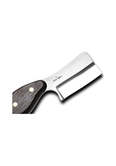 Bora 424 W Razor Wenge Saplı Kamp Bıçak Kahverengi - Gümüş
