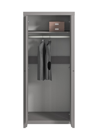İnarch Dizayn Bled 2 Kapaklı Gardırop Şık Ve Minimalist Yatak Odası Dolabı Gri