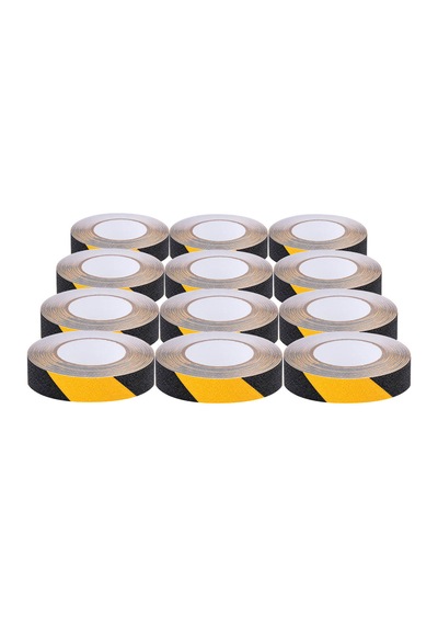 Unitape Sarı Siyah Merdiven/zemin Kaydırmaz Bant 24 Mm X 10 Mt 12 Li Paket