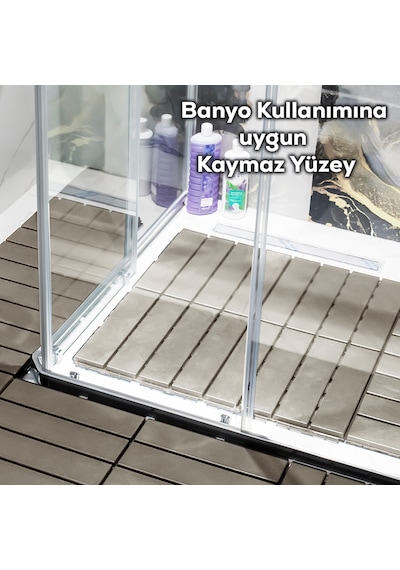 Porsima 1177 36lı Bahçe Balkon Teras Zemin Döşemesi Karosu Latte