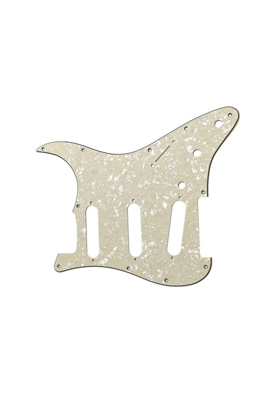 Stratocaster St Kasa Elektro Gitar Pickguard 3 Katmanlı 11 Delikli Beyaz Krem Desenli