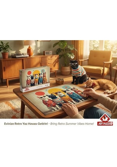 Retro Yazına Hazır 500 Parça Puzzle