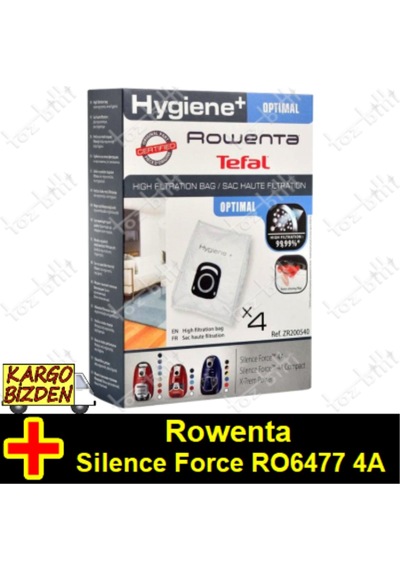Rowenta Silence Force Ro6477 4A Süpürge Toz Torbası, 4 Adet