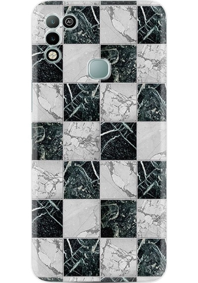 Infinix Hot 11 Play Kılıf Resimli Silikon Checkers Marble 1370