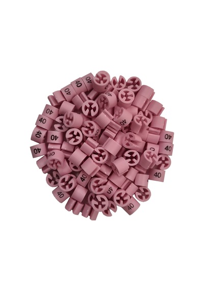 ASKI için BASKILI PEMBE (40)' Benden Boncuğu (100 Adet) Pembe