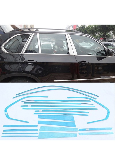 Bmw X5 2007-2013 Cam Çerçevesi Paslanmaz Çelik Krom Set