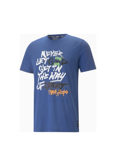 Puma 539247-01 Greatness Tee 1 Erkek Basketbol Spor Mavi Tişört Mavi