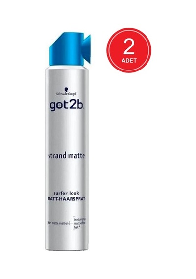 Schwarzkopf Got2b Strand Matte Mat Saç Spreyi 2 x 200 ML