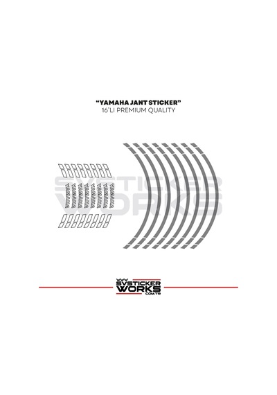 Yamaha Jant Sticker Seti Yüksek Kalite 16lı Jant Set Yamaha Uyumlu 70891246