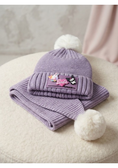 Emila Kids Kız Çocuk 2-5 Yaş - Bere & Atkı Takım Açk Mor