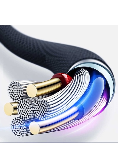 Wiwu Ed-105 2 In 1 Usb A- Type-C To Lightning Elite Data Cable (500161623)-Siyah