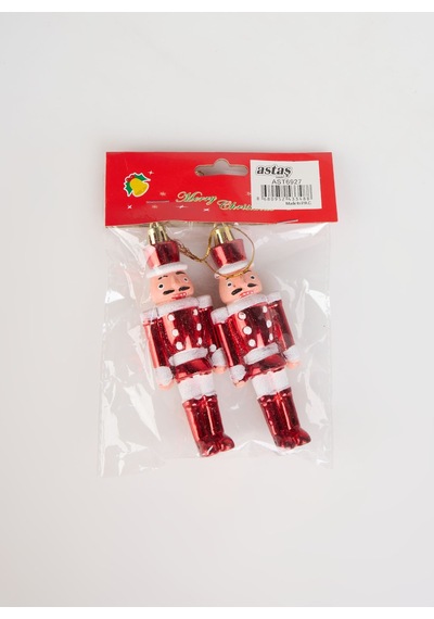 Evvon Yılbaşı Süsü Xms Kurşun Asker Asmalı 2'li 13 Cm